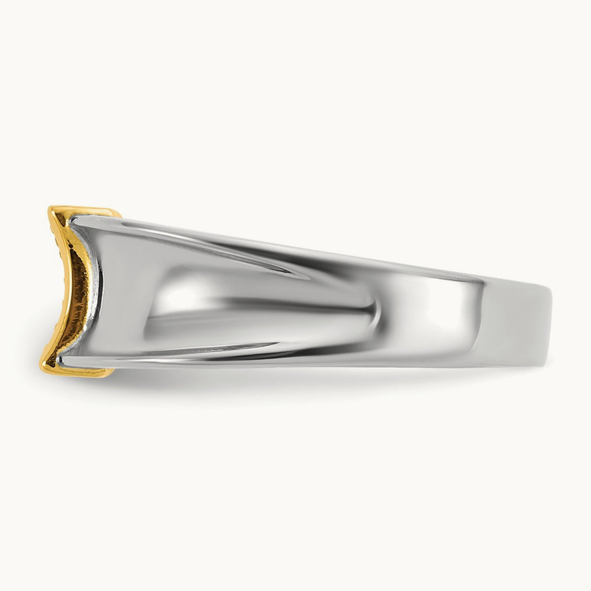 14ktt IB Goodman Mens Polished 5-Stone Diamond Ring Mounting