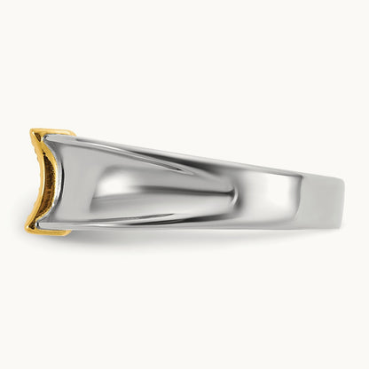 14ktt IB Goodman Mens Polished 5-Stone Diamond Ring Mounting