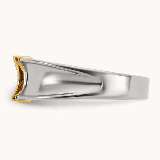 14ktt IB Goodman Mens Polished Complete 5-Stone 1/20ct Diamond Ring