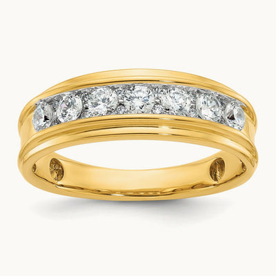 Polished Men's Ring, 1.00 ct tw Lab-Grown Diamond