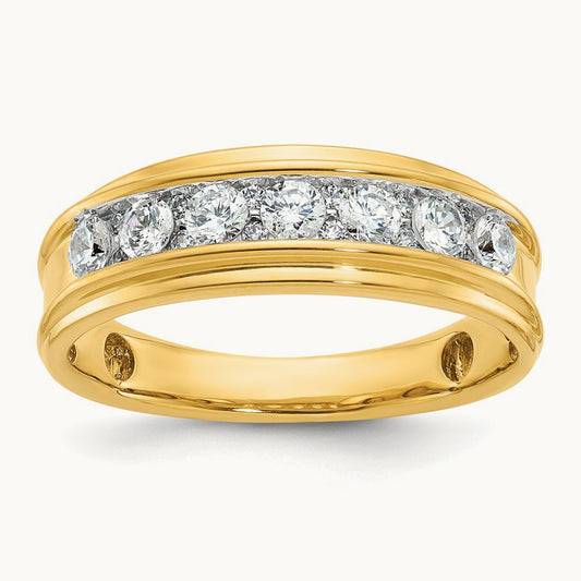Polished Men's Ring, 1.00 ct tw Lab-Grown Diamond
