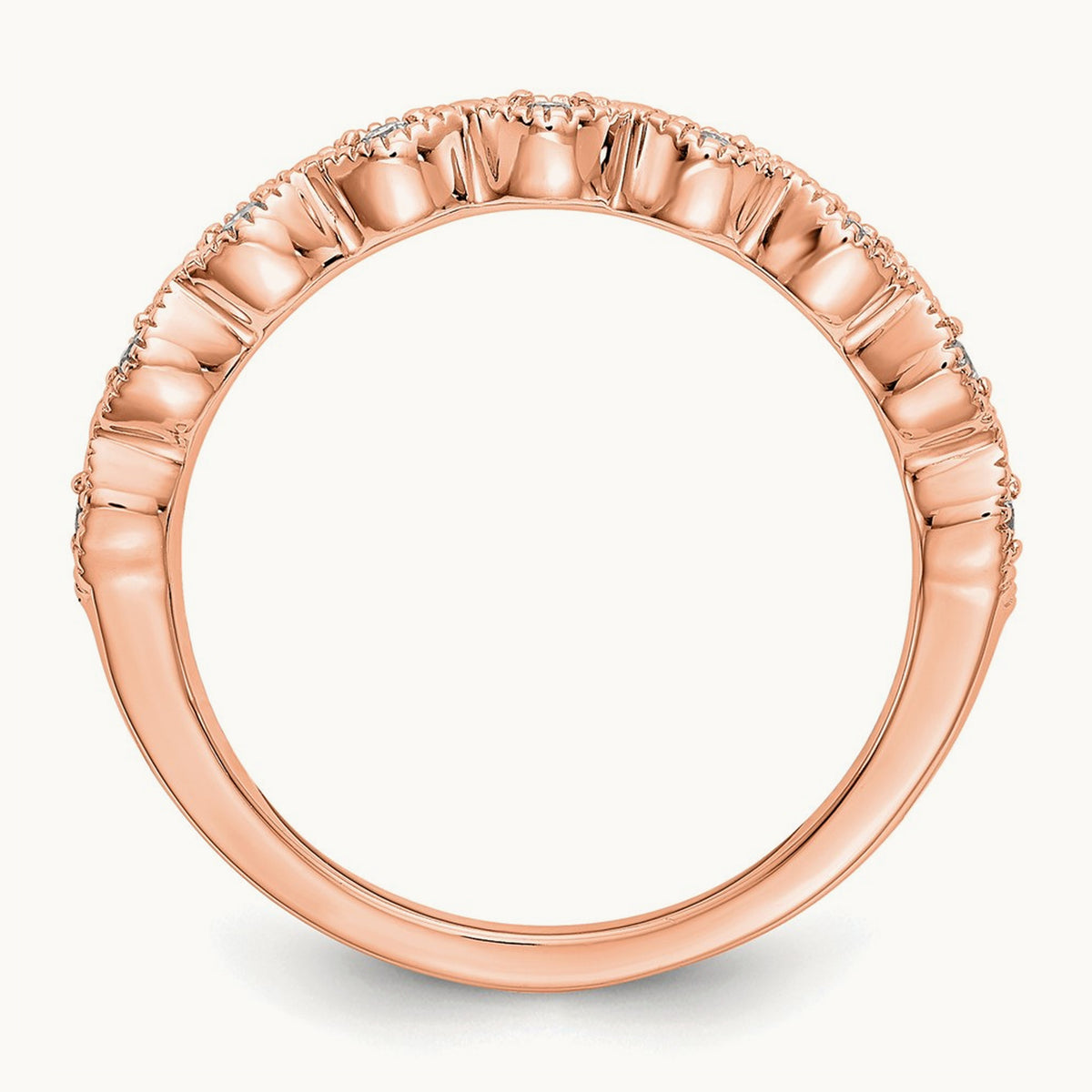 Diamond Band, 0.10 ct tw, 14K Gold — 14K Rose Gold