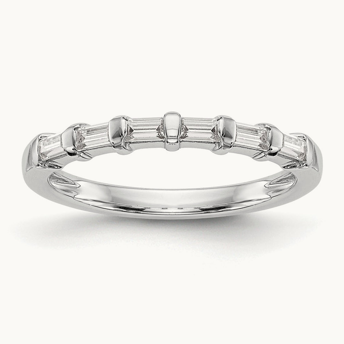Diamond Wedding Band, 14K White Gold