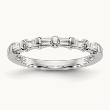 Diamond Wedding Band, 14K White Gold