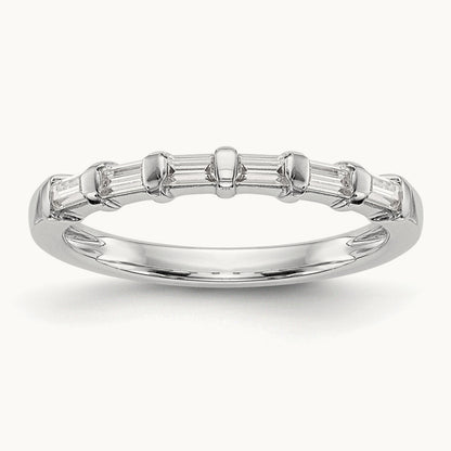 Diamond Wedding Band, 14K White Gold
