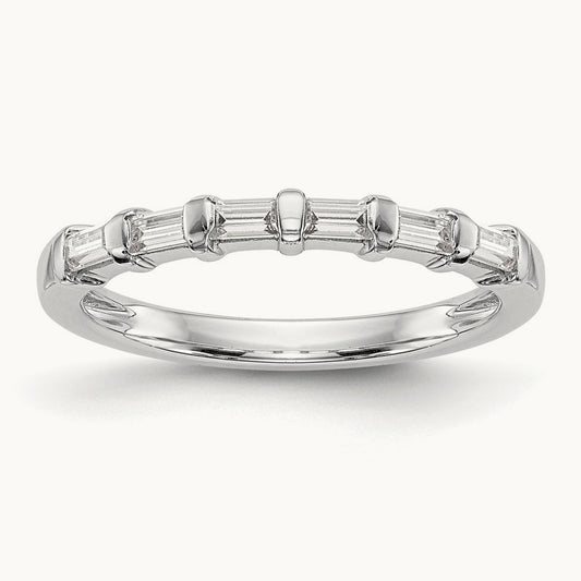 Diamond Wedding Band, 14K White Gold