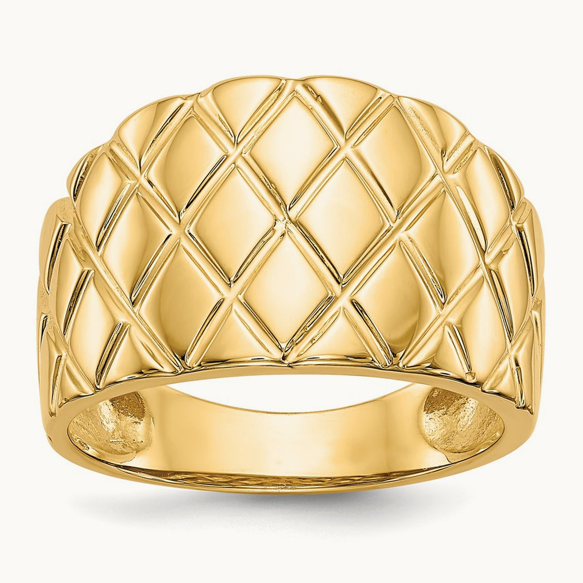Marquise Pattern Dome Ring, 14K