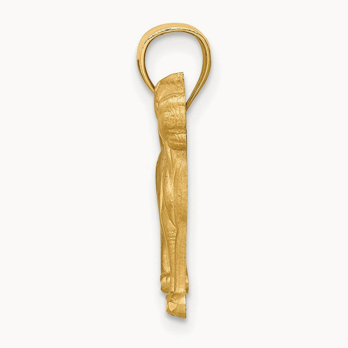 Diamond-cut Boxer Pendant, 14K