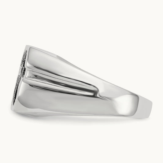 AA Diamond men's ring, 14K White Gold