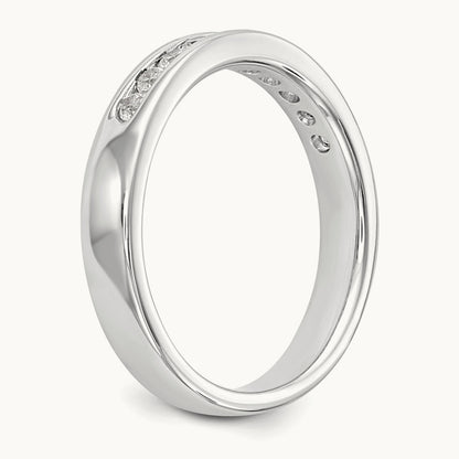 10- Stone Closed Channel Band Mounting, 2mm, 14K White Gold