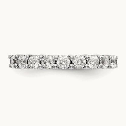 9-Stone Diamond Band, 14K White Gold