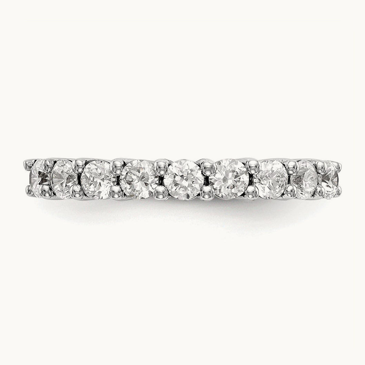 9-Stone Diamond Band, 14K White Gold
