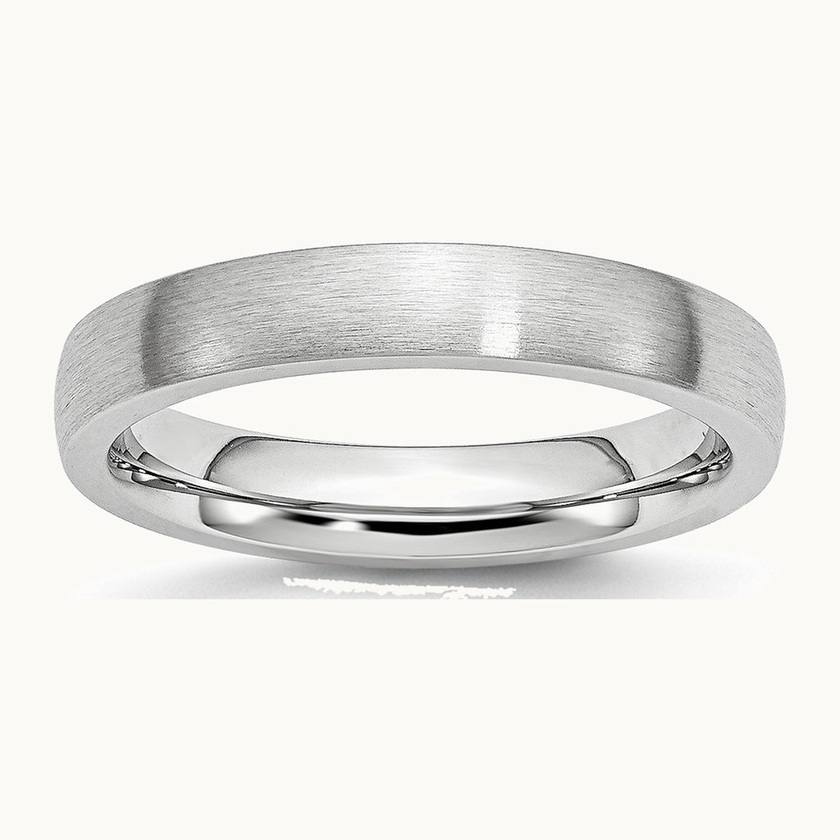 Cobalt Satin Half Round Band — 4mm