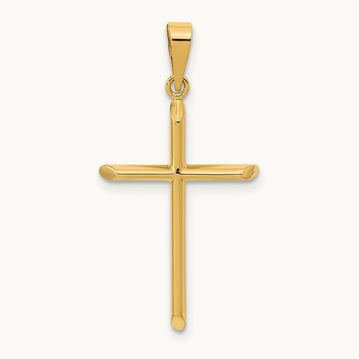 Polished Cross Pendant, 14K