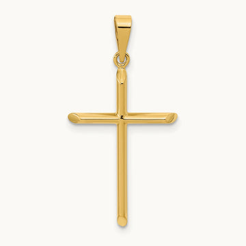 Polished Cross Pendant, 14K
