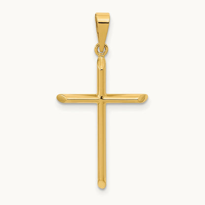 Polished Cross Pendant, 14K