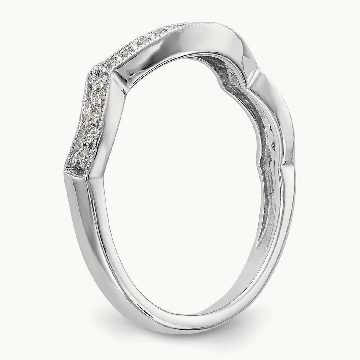 Diamond Wedding Band, 14K White Gold