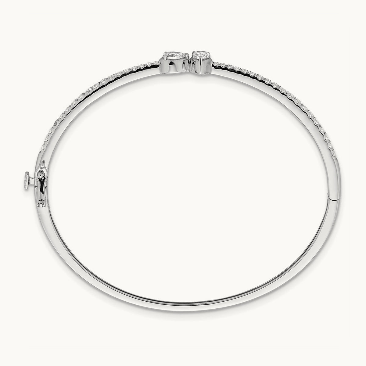 Bangle, 1.00 ct tw Lab-Grown Diamond — 14K White Gold