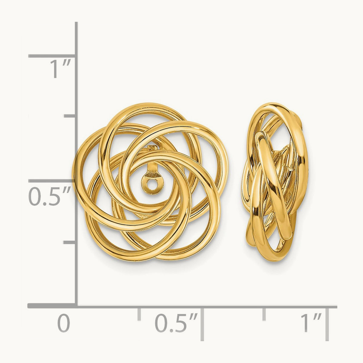 Polished Love Knot Earring Jackets — photo set