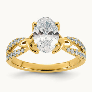 Oval Center Ring, 1 7/8-3 1/2 ct Lab-Grown Diamond