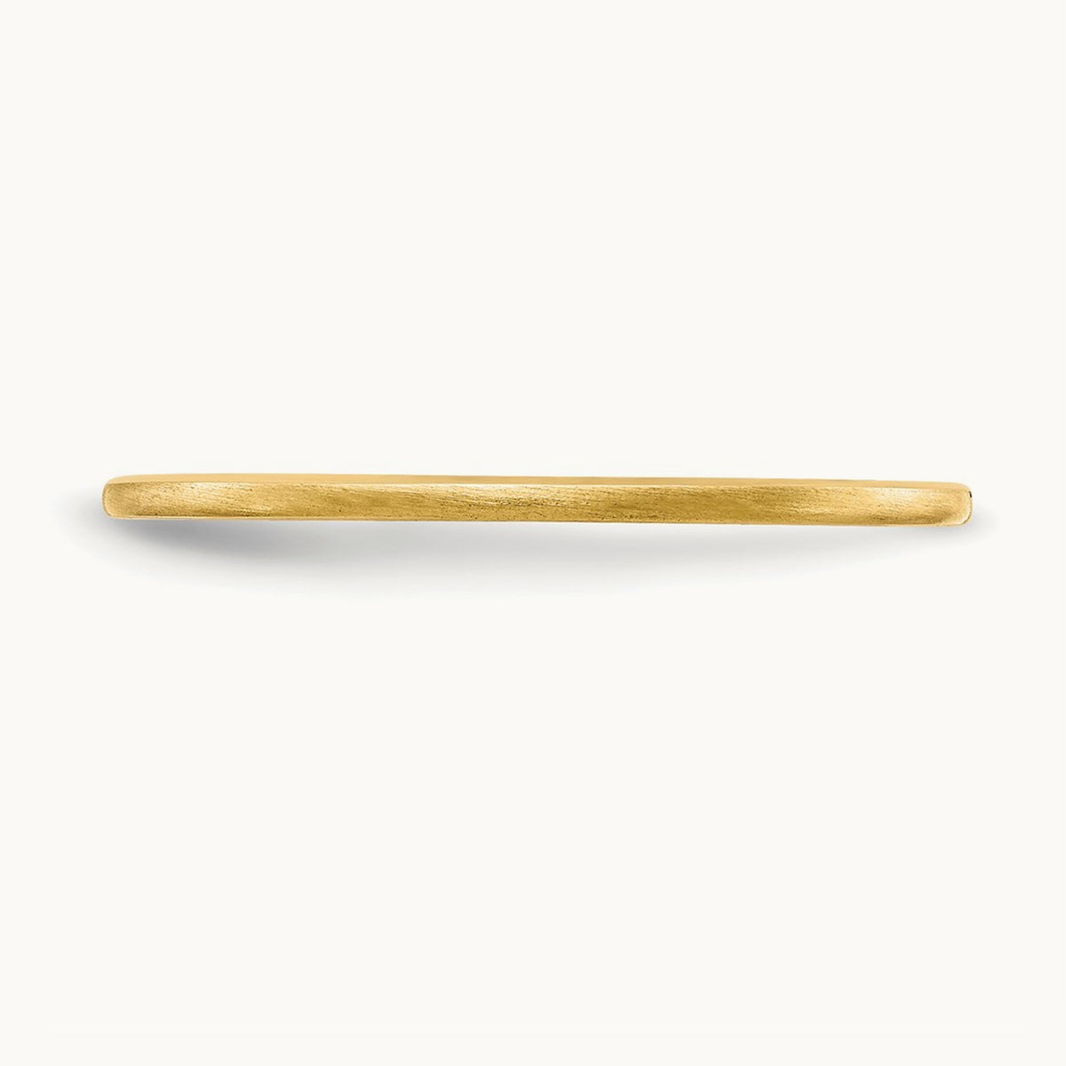 Half Round Satin Stackable Band — 14K Yellow Gold