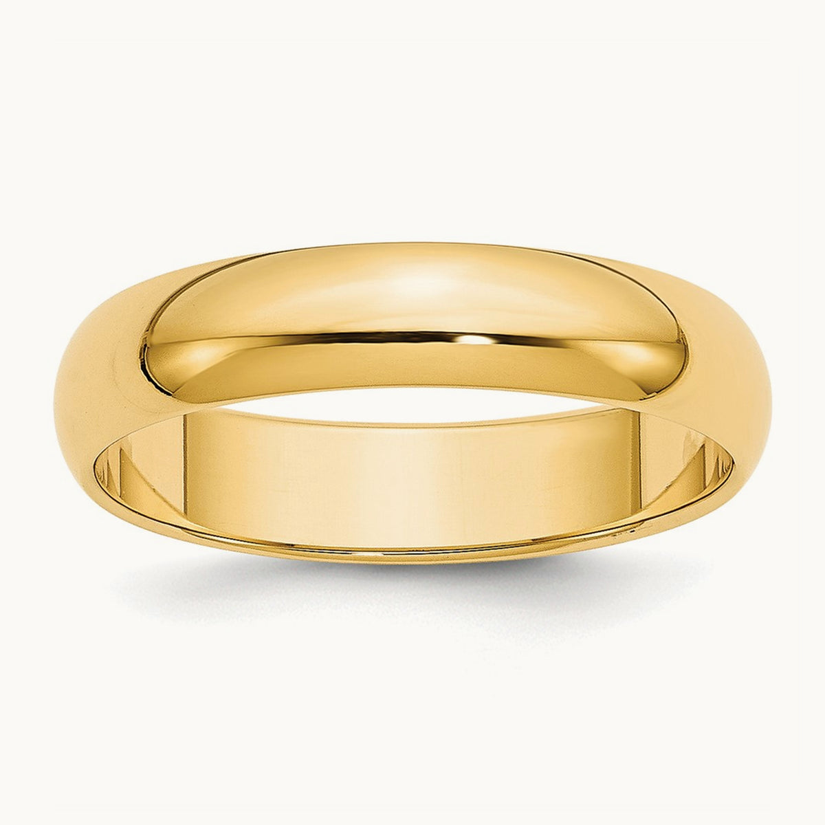 Half Round Band, 5mm, 10K Yellow Gold