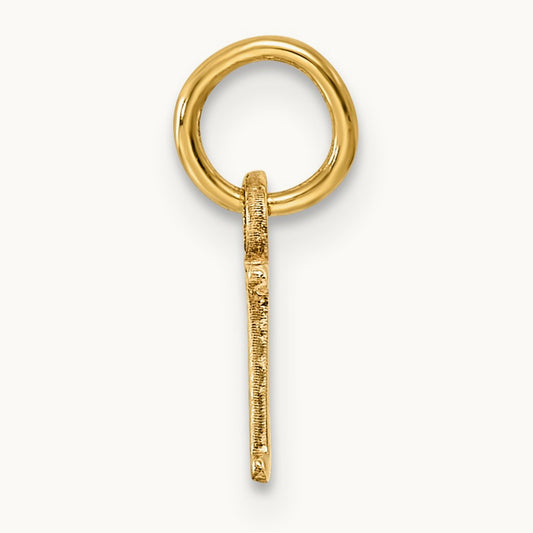 Cutout Letter R Initial Pendant, 14K Rose Gold