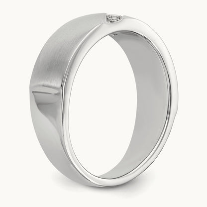 Diamond Men's Band, 14K White Gold