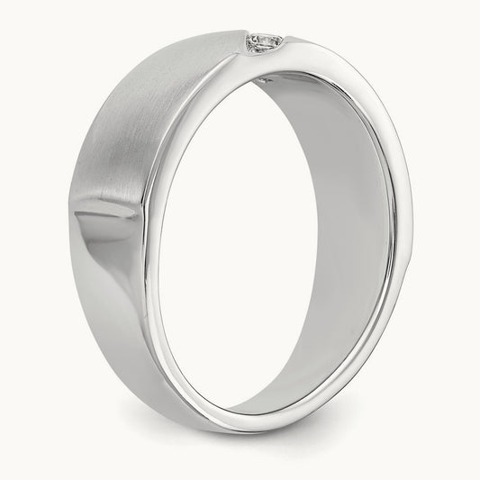 Diamond Men's Band, 14K White Gold