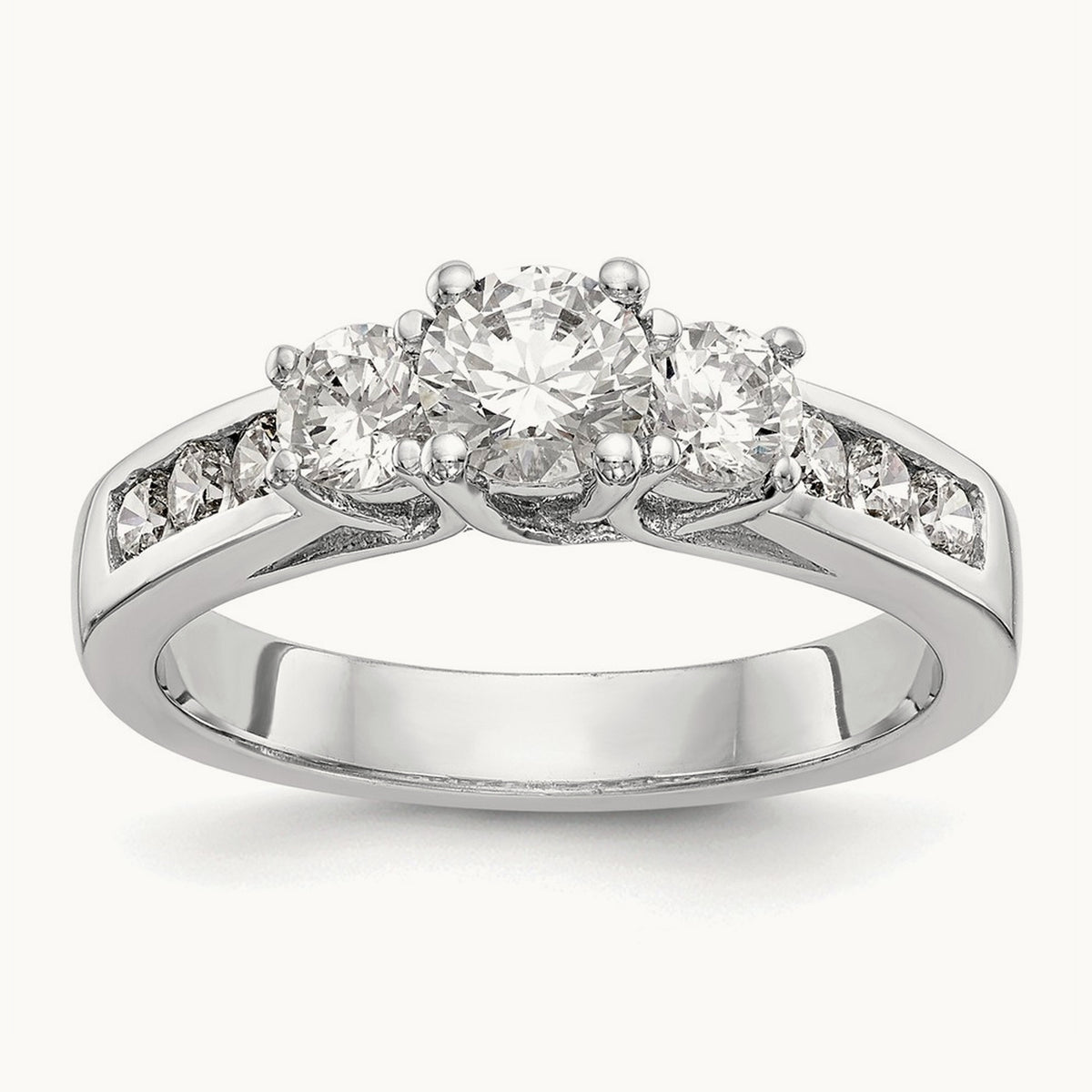3-Stone Semi-Mount Engagement Ring, 0.50 ct tw
