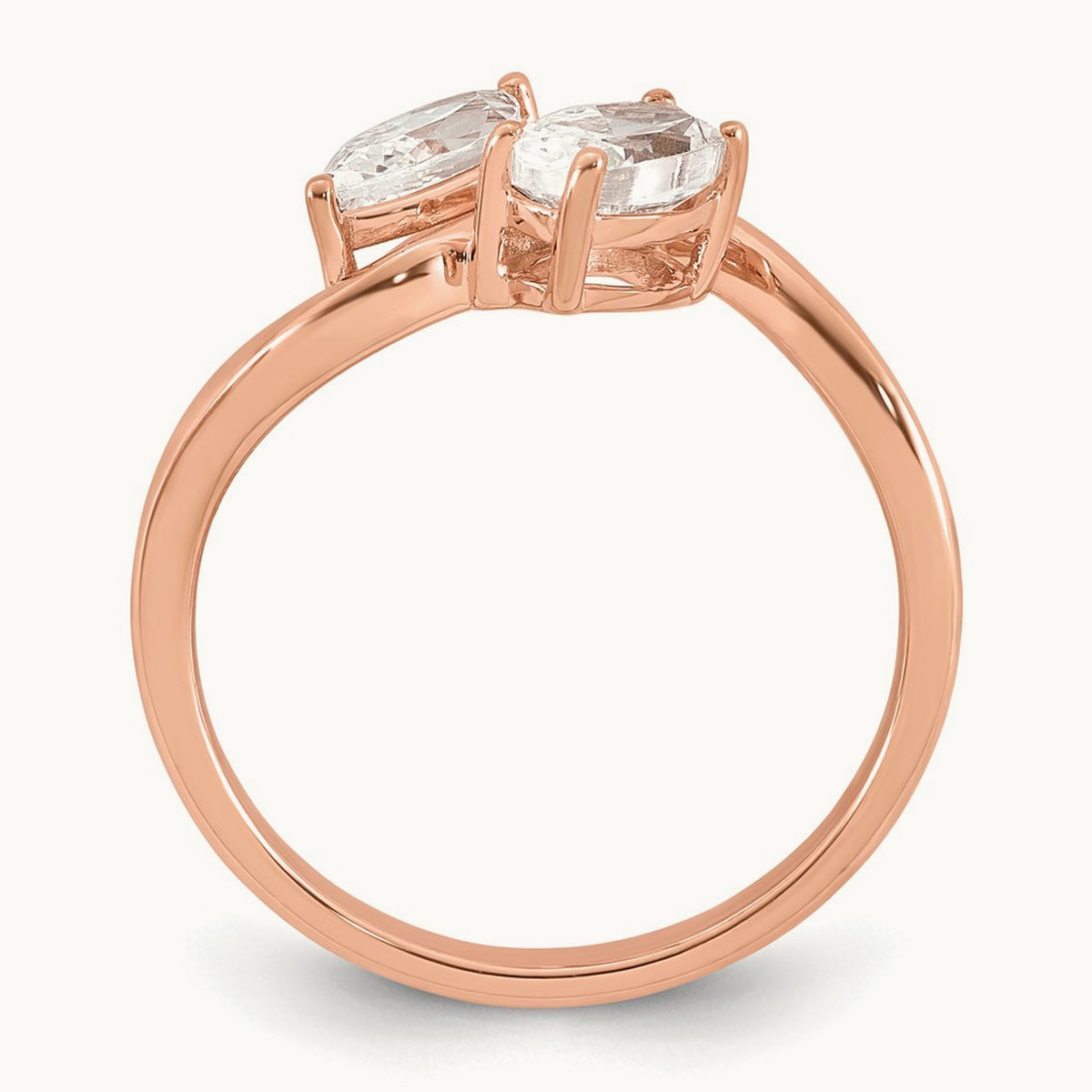 2 Stone Fashion Ring, 1.00 ct tw Lab-Grown Diamond