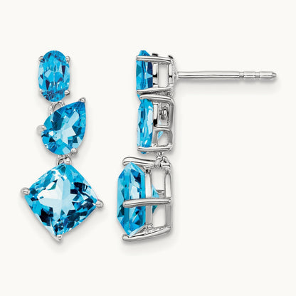 Blue Topaz Dangle Earrings — photo set
