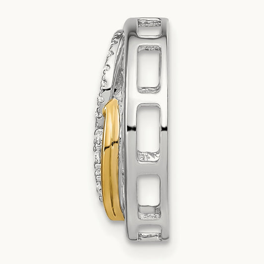 Circle Cluster Chain Slide, 0.20 ct tw Lab-Grown Diamond
