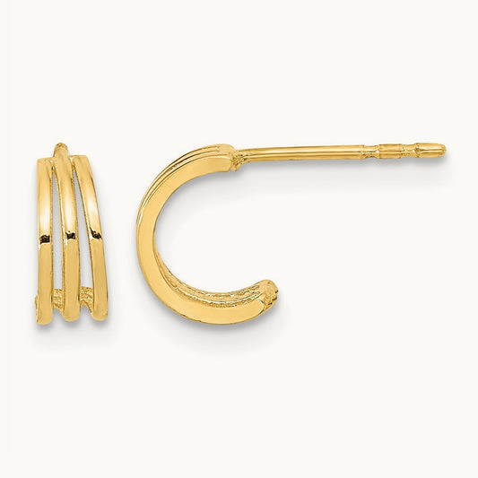 Polished Hoop Post Earrings — photo set