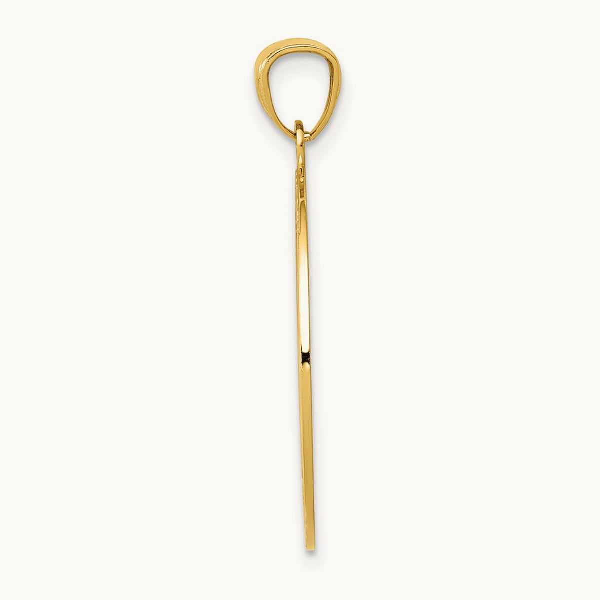 Satin / Polished Lost Without You Compass Pendant, 14K