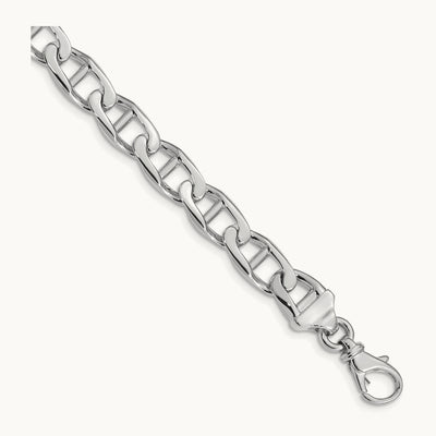 WG Hand-polished Anchor Link Bracelet, 9mm, 14K