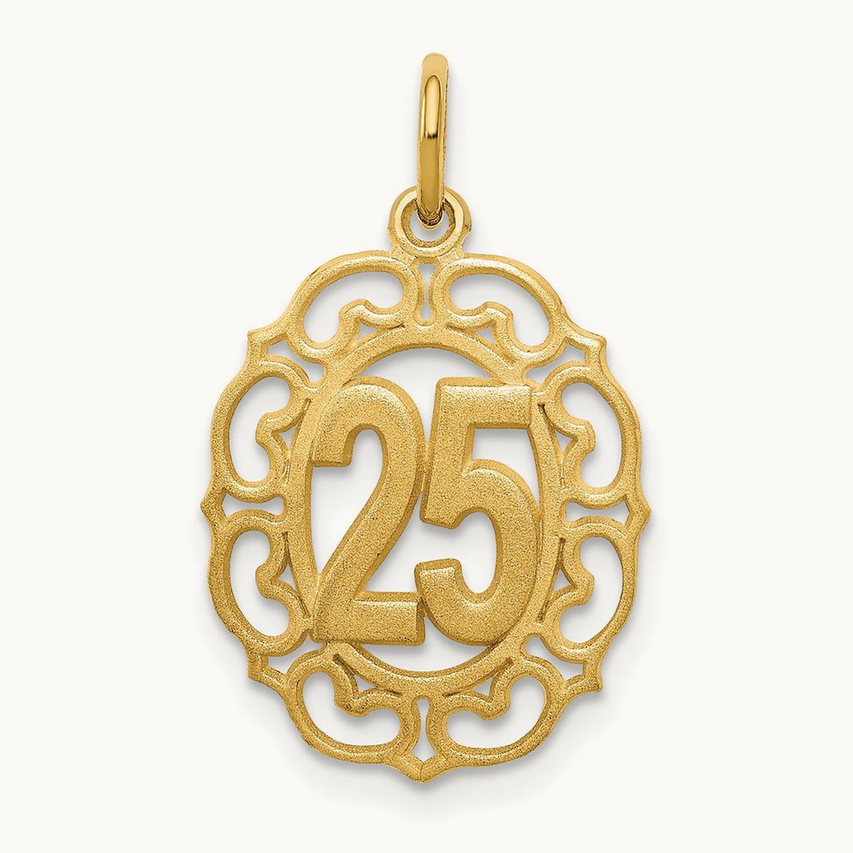 # 25 in Oval Pendant, 14K