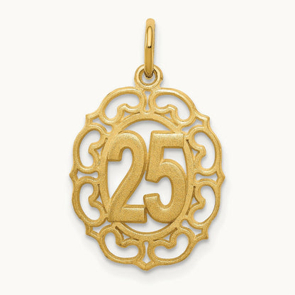 # 25 in Oval Pendant, 14K