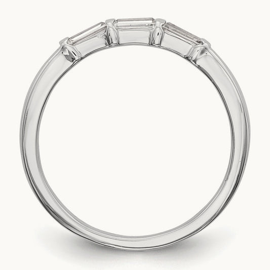 Diamond Wedding Band, 14K White Gold
