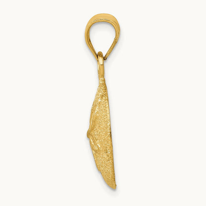 Solid Polished Laser-Cut Sand Dollar Pendant, 14K