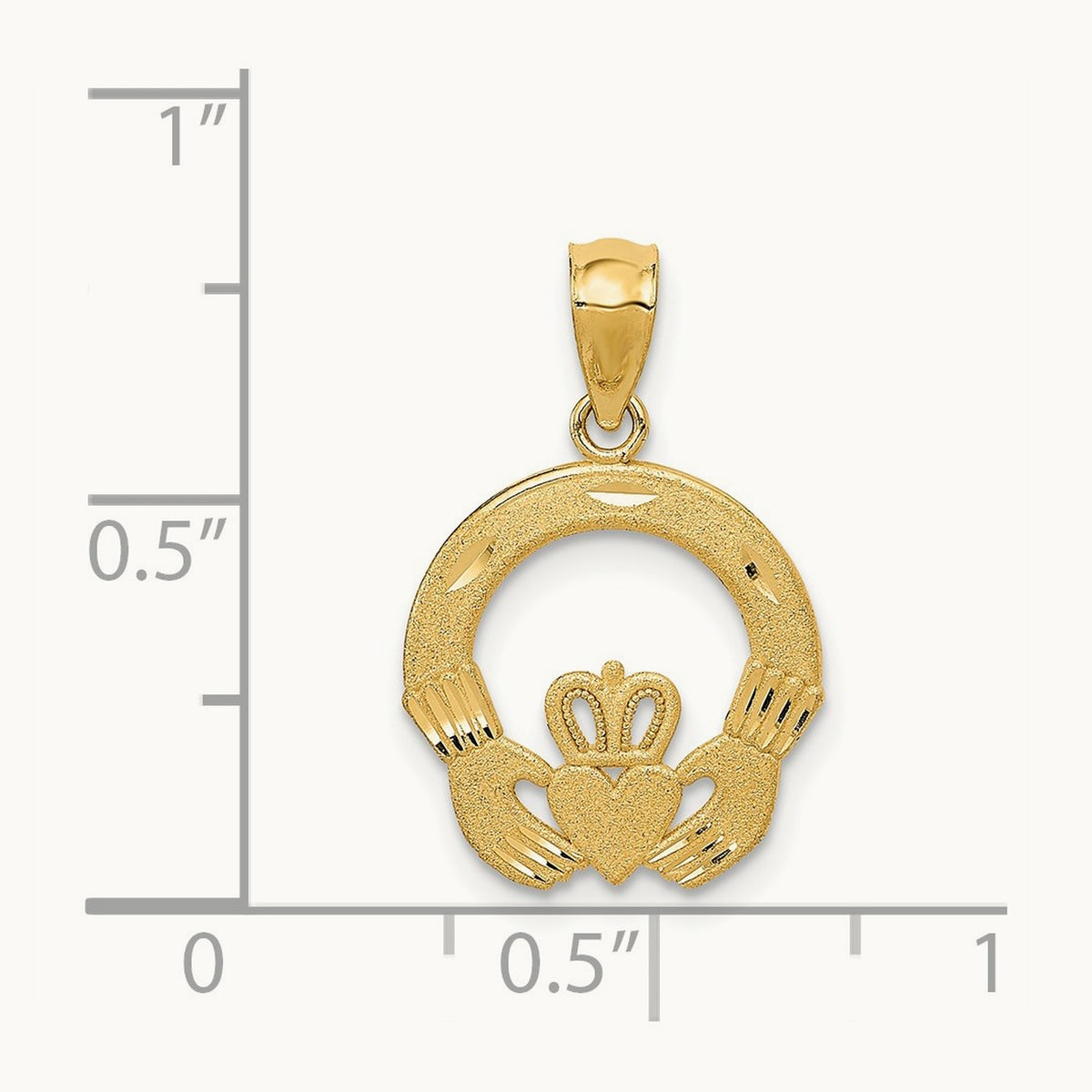 Claddagh Charm, 14K