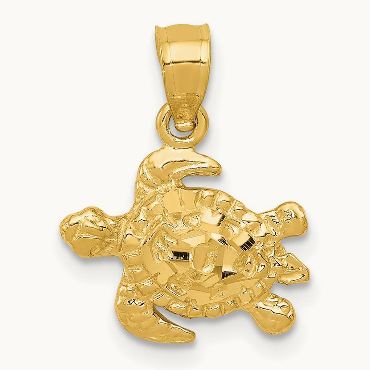 Turtle Pendant, 14K