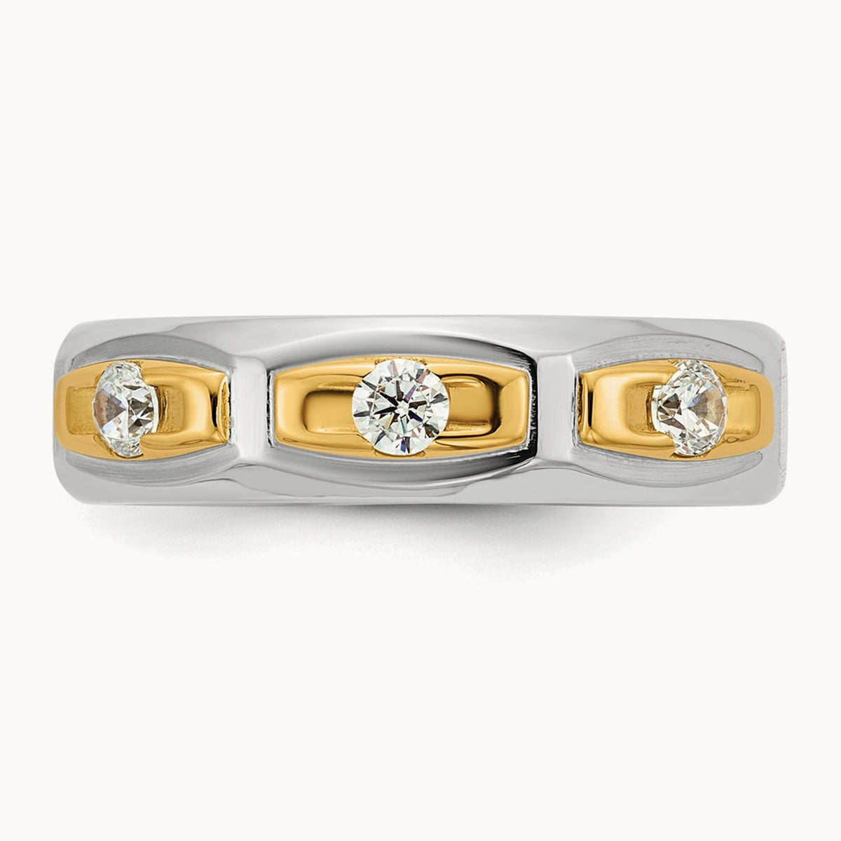 14ktt IB Goodman Mens Satin Complete 1/3ct Diamond Ring