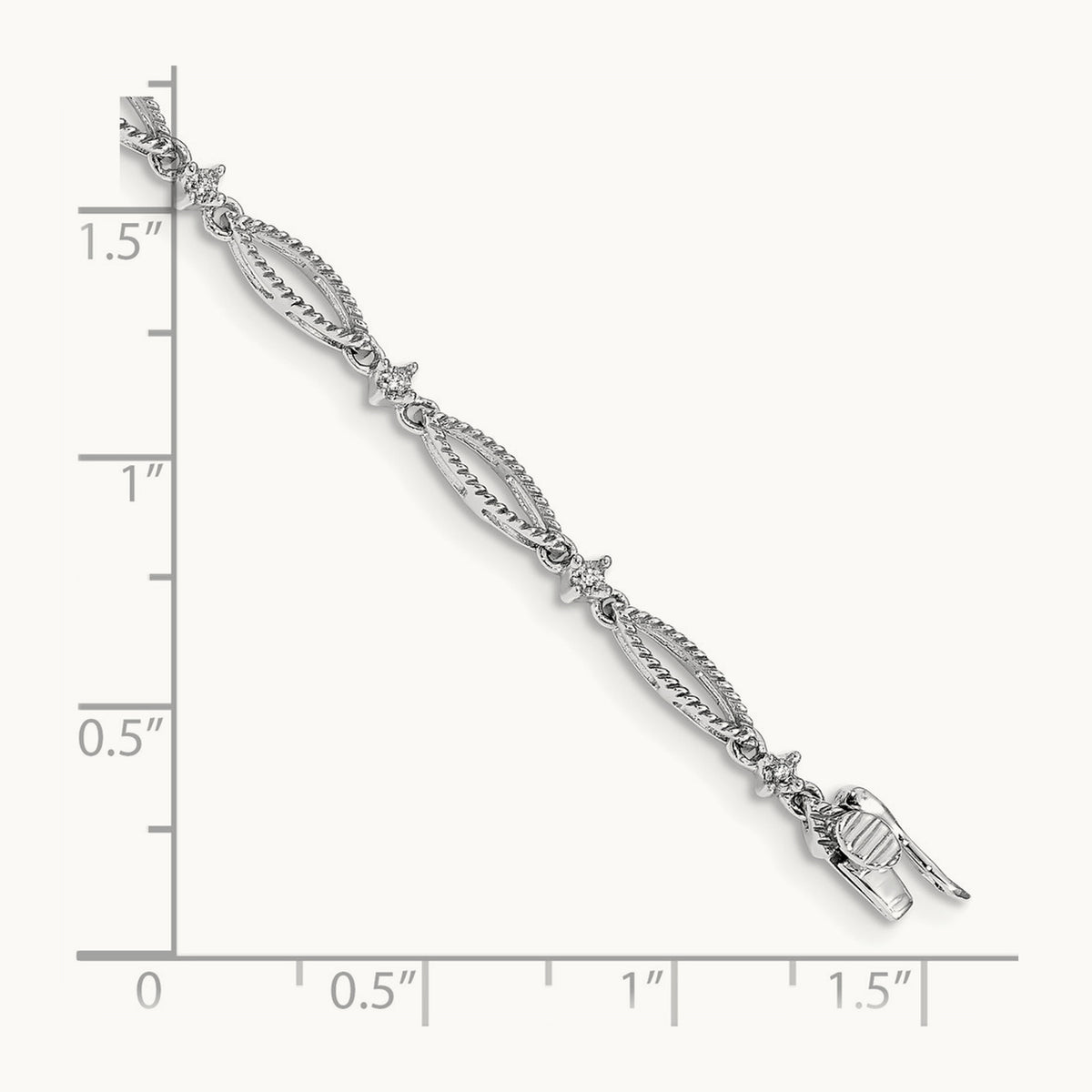 Diamond Bracelet, 14K White Gold