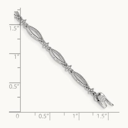 Diamond Bracelet, 14K White Gold
