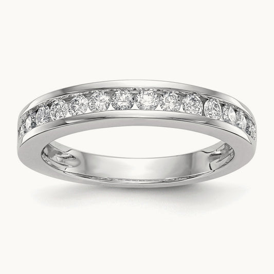Diamond Wedding Band, 14K White Gold