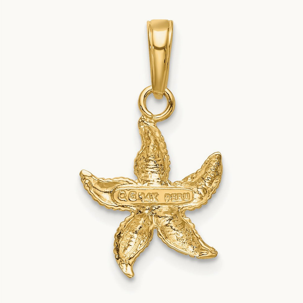 Starfish Pendant with White Rhodium — 19mm