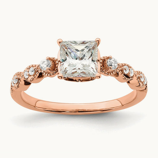 Princess Semi-Mount Engagement Ring, 1.00-1.50 ct tw
