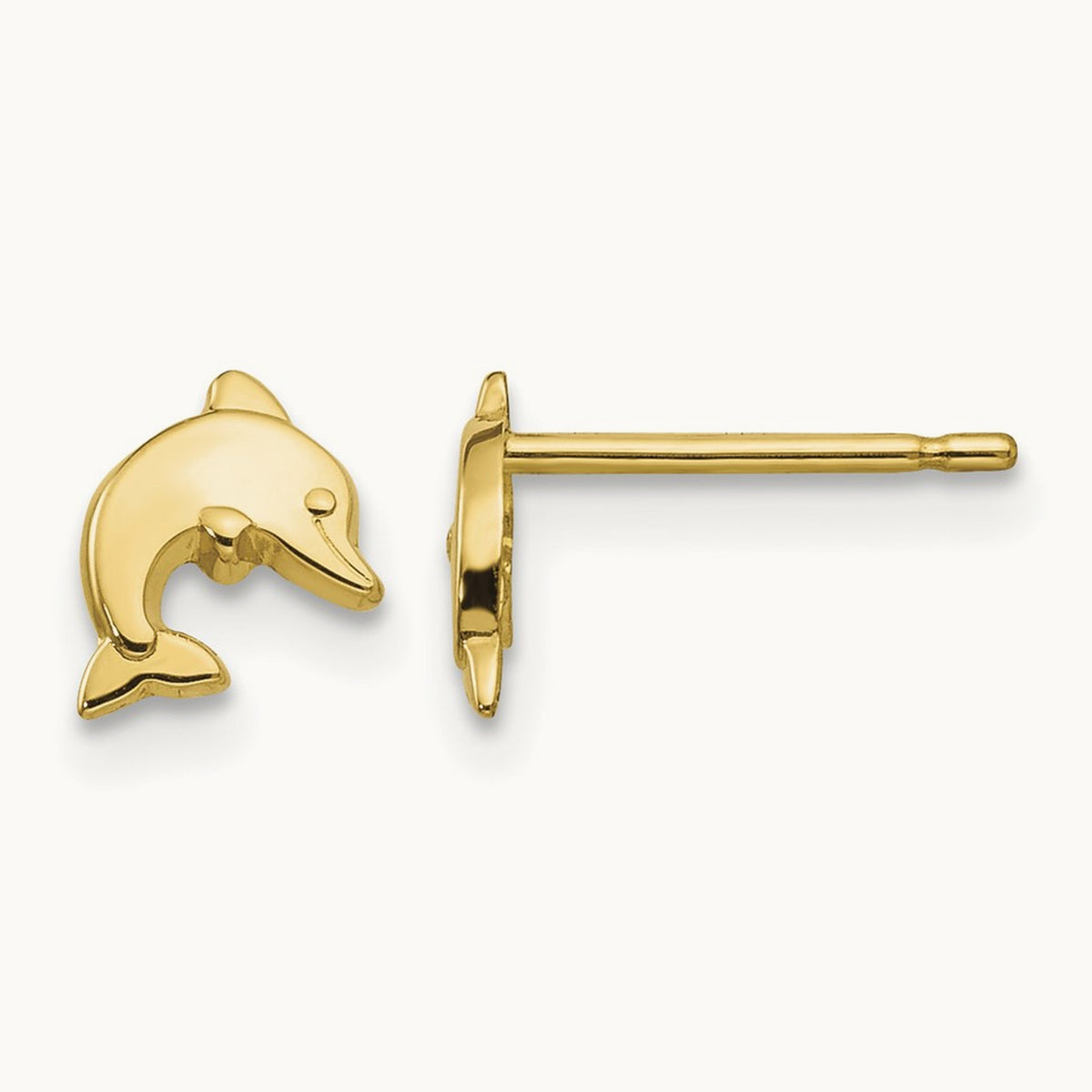 Polished Dolphin Post Earrings — photo set