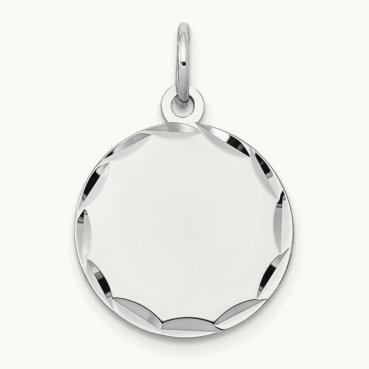 Etched .027 Gauge Engraveable Round Disc Charm — 23mm